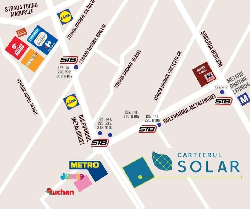 Apartment Solar 50, Private Parking, 2 Bedroom Bucarest Exterior foto